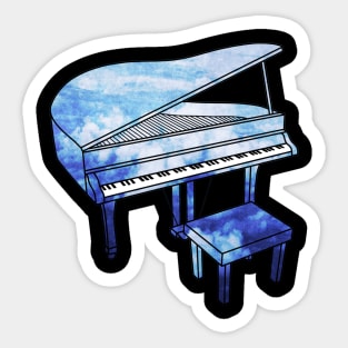 Clouds Piano Sticker